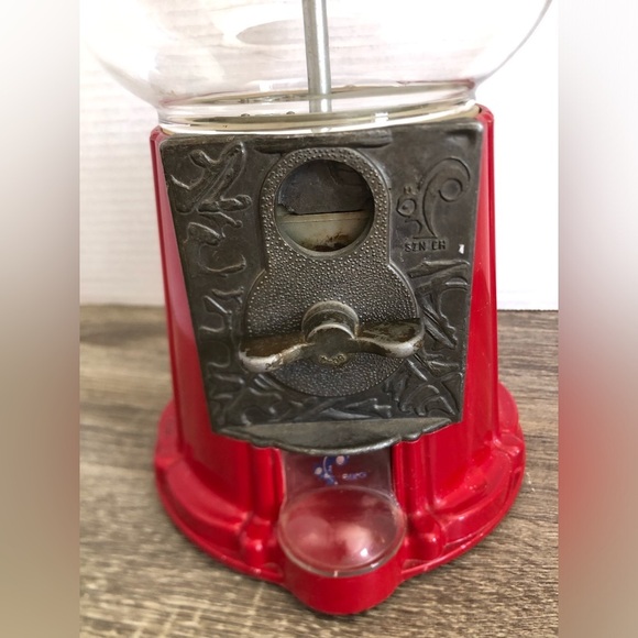 80s Fire Engine Red Continental Gum Gumball Machine - Picture 9 of 14
